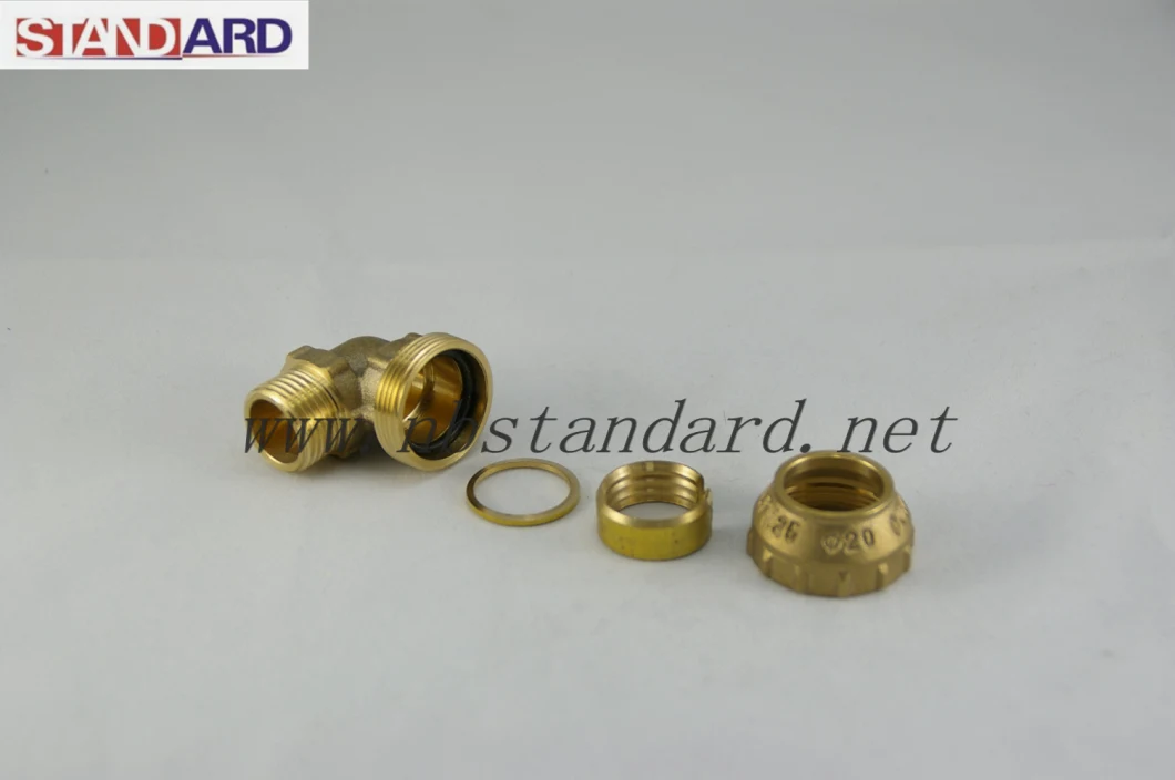 Brass PE Compression Male Elbow Fittings for PE/PPR Pipe