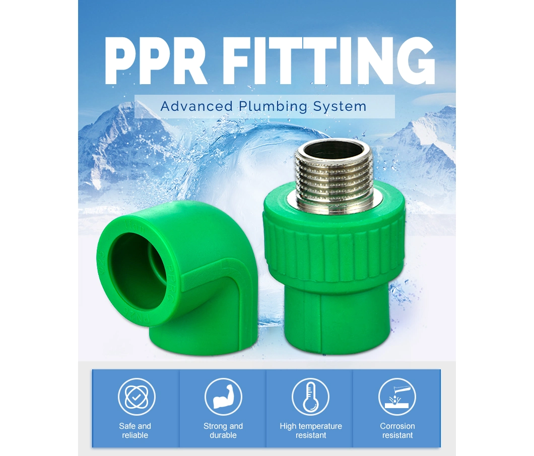 Ifan Supply All Type of PPR Pipe Fittings 20-110mm Socket Tee Customized Colors Pipe Fittings